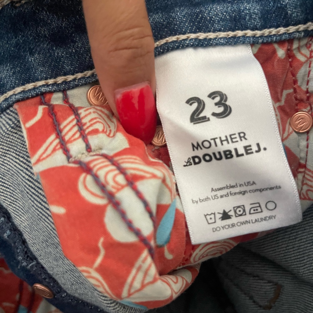 MOTHER x La Doublej The Tomcat Roller Printed Flare Jeans - Picture 7 of 9